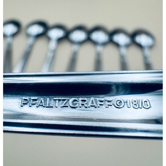 8 Pfaltzgraff KENILWORTH Soup Spoons 18/10 Stainless Steel Discontinued 6 3/4" - Picture 4 of 6